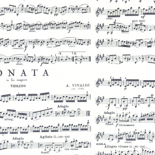 Sonata Music Script Italian Paper ~ Rossi Italy